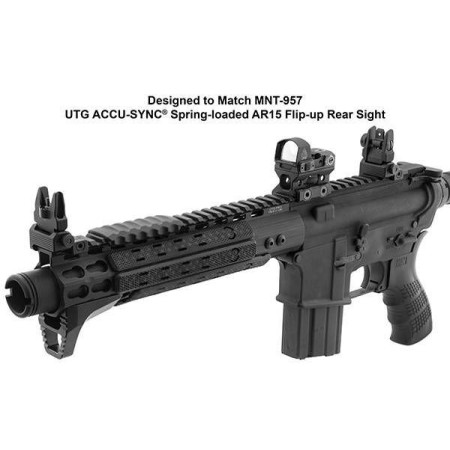 Подпружиненная мушка UTG Accu-Sync Flip-Up для AR15 - Picatinny - Черная