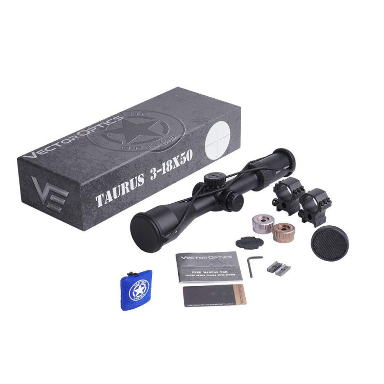 Оптический прицел Vector Optics Rifle Scope Taurus 3-18x50 - 30 мм - First Focal Plane - SCFF-11