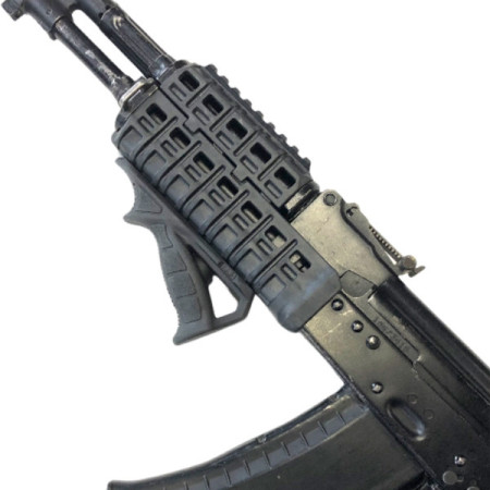 Цівка на АК 47/74 DLG TACTICAL (DLG-136)  колір Чорний, планка picatinny з кріпленням M-LOK