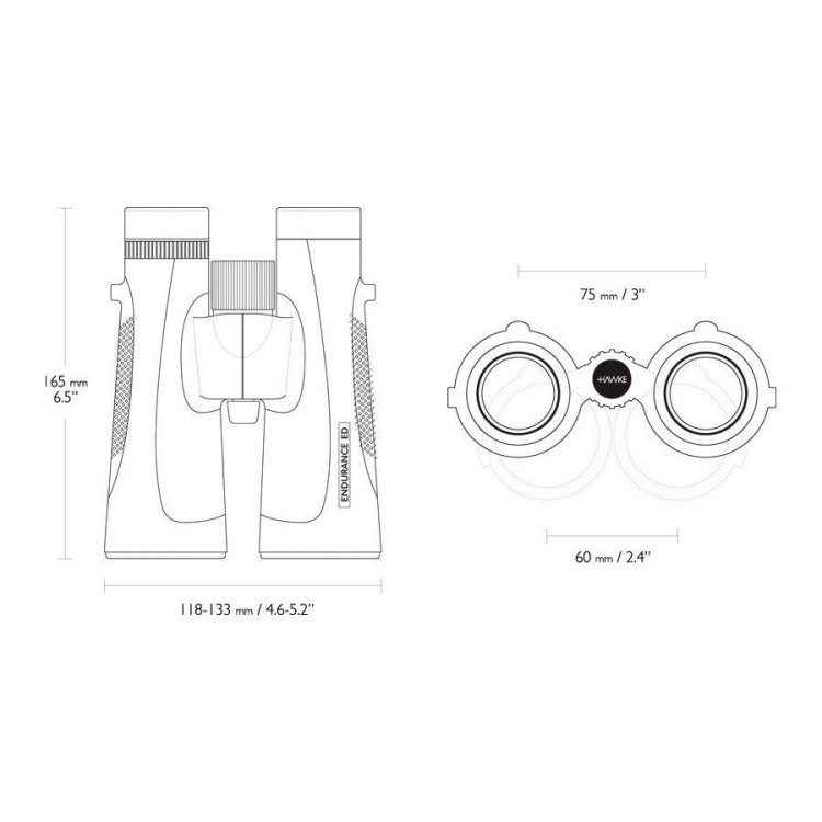 Бинокль Hawke Endurance ED 12x50, цвет – Олива / Green