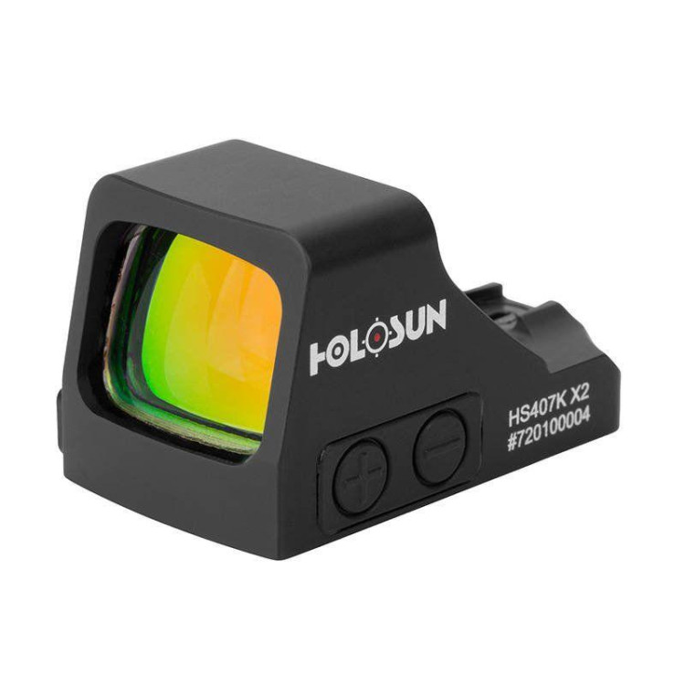 Субкомпактный пистолетный коллиматорный прицел (коллиматор) Holosun Open Reflex HS407K X2 6MOA. Цвет: Черный,