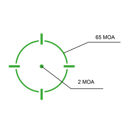 Коліматорний приціл (коліматор) Holosun AEMS Green. Колір: Чорний, AEMSGreen