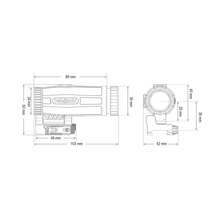 Збільшувач (магніфер) Holosun HM3X.