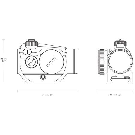 Прицел коллиматорный Hawke Vantage 1x20 - Weaver. Сетка 3 MOA Dot