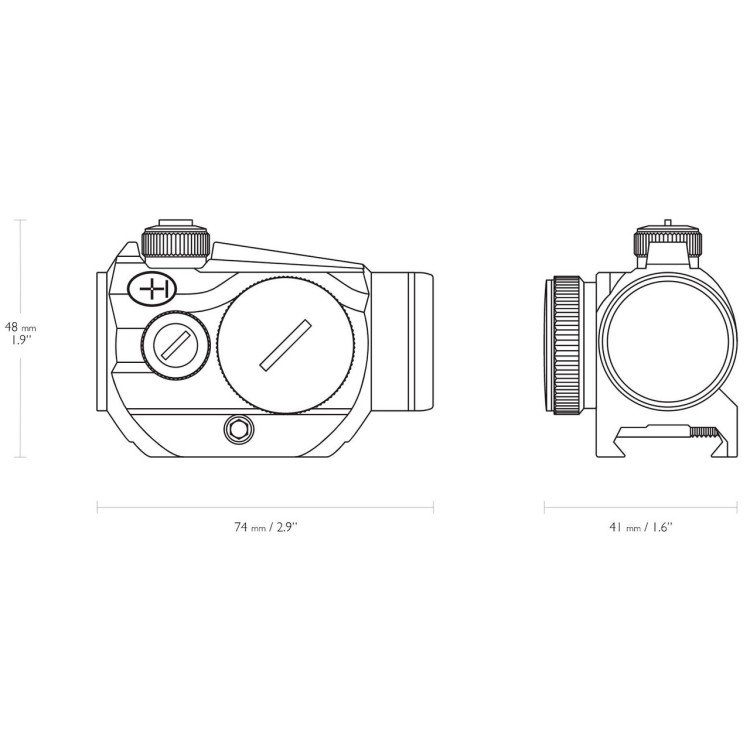 Приціл коліматорний Hawke Vantage 1x20 - Weaver. Сітка 3 MOA Dot