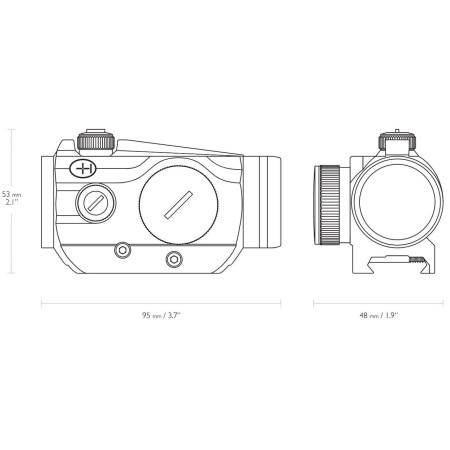 Приціл коліматорний Hawke Vantage 1x25 - Weaver. Сітка 3 MOA Dot