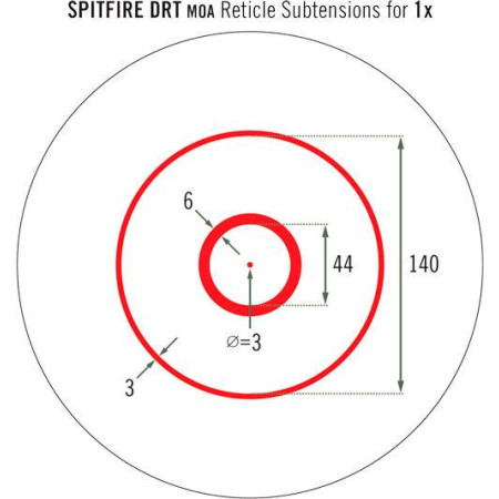 Прицел призматический Vortex Spitfire AR-1x марка DRT с подсветкой Vortex Spitfire AR-1x с подсветкой