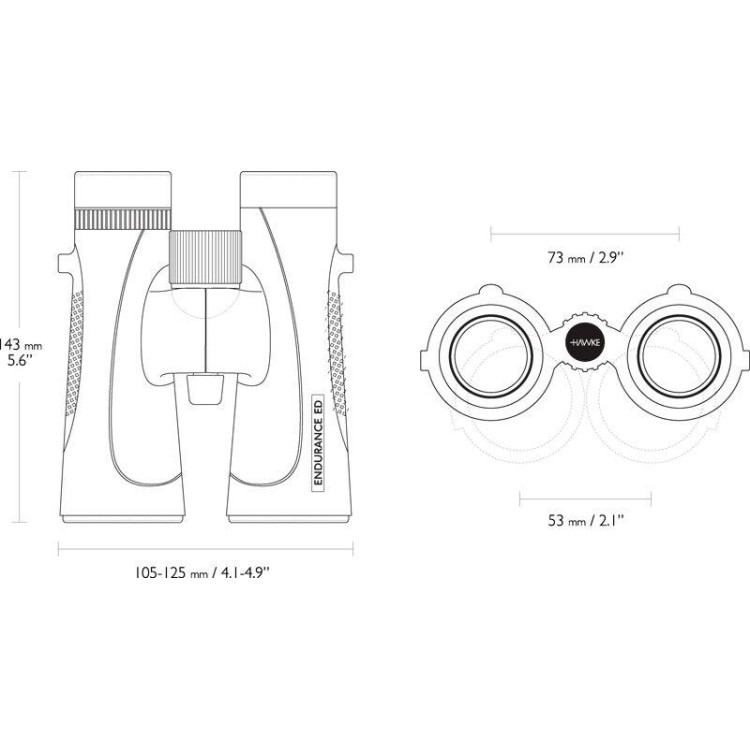 Бинокль Hawke Endurance ED 10х42 ц: черный