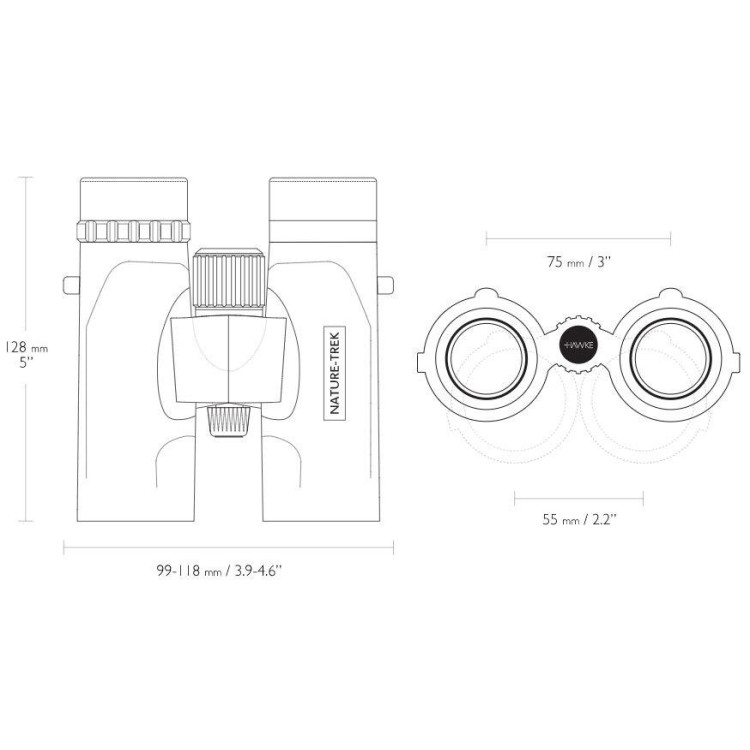 Бинокль Hawke Nature-Trek 8х32 ц: зеленый