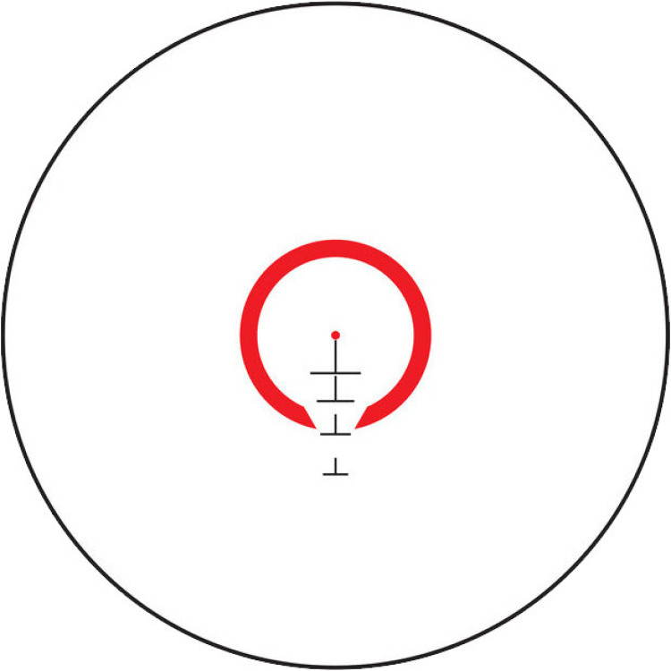 Прицел оптический Bushnell AR Optics 1-6Х24. Сетка BTR-1 BDC с подсветкой