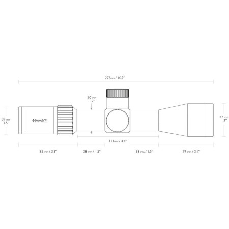 Приціл оптичний Hawke Airmax Compact 3-12x40 SF сітка AMX з підсвічуванням