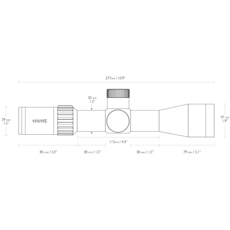 Прицел оптический Hawke Airmax Compact 3-12x40 SF сетка AMX с подсветкой