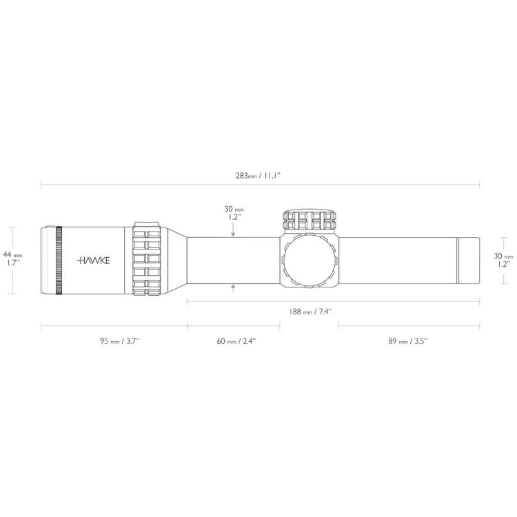 Прицел оптический Hawke Frontier 1-6x24 citka L4a Dot с подсветкой