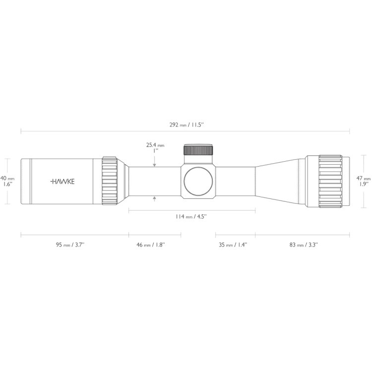 Прицел оптический Hawke Vantage 2-7x32 AO сетка Mil-Dot