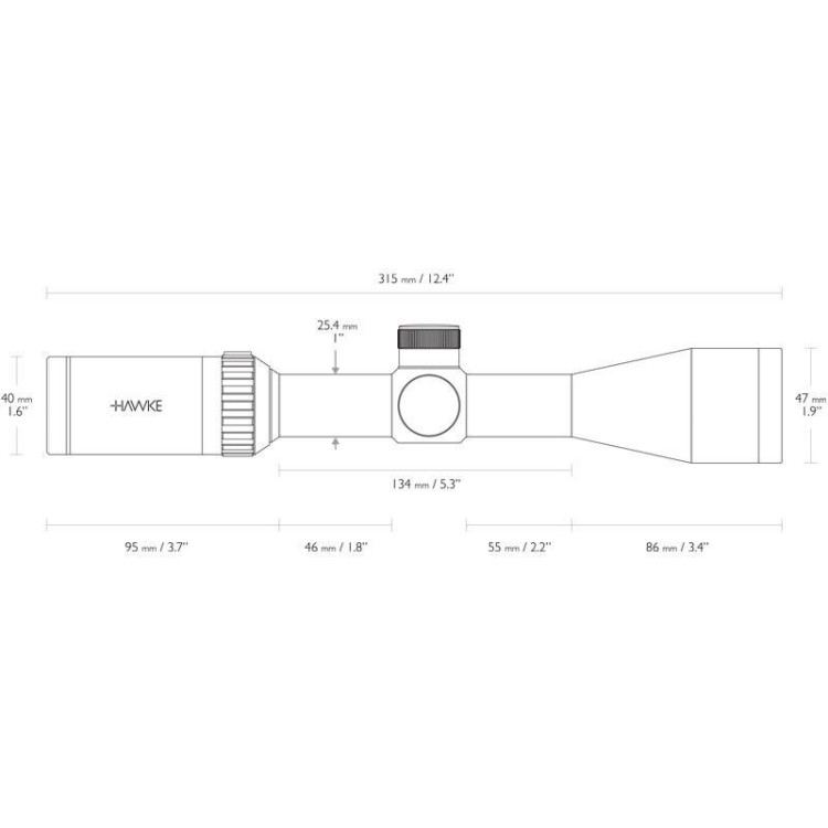 Прицел оптический Hawke Vantage 3-9х40 сетка Mil Dot с подсветкой