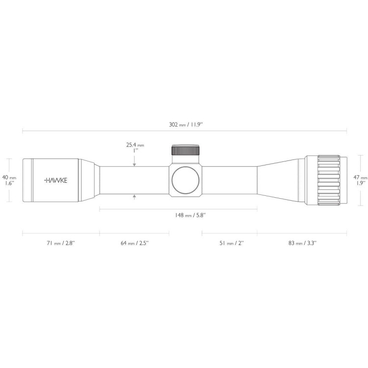 Прицел оптический Hawke Vantage 4x32 сетка 30/30 Duplex