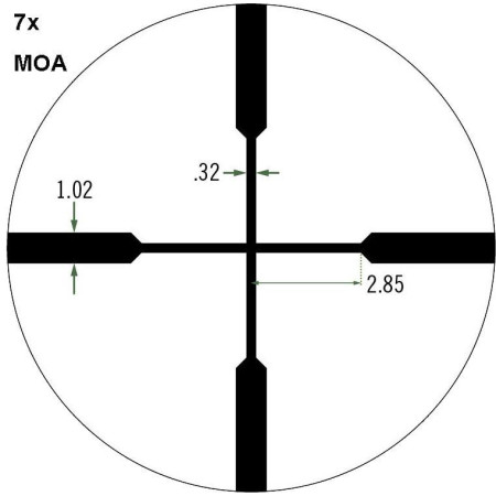 Прицел оптический Vortex Crossfire II 2-7x32 Scout Scope с сеткой V-Plex (MOA)