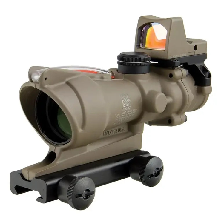 Приціл Trijicon ACOG 4x32 сітка .223 Red Chevron/RMR Type 2 3.25 MOA. FDE