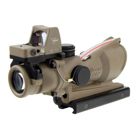 Приціл Trijicon ACOG 4x32 сітка .223 Red Chevron/RMR Type 2 3.25 MOA. FDE