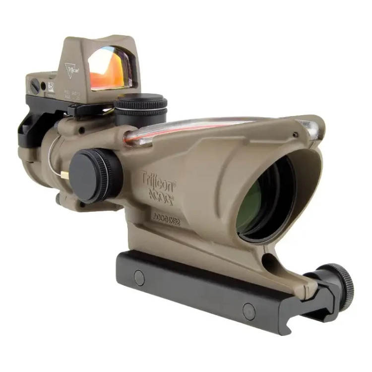 Прицел Trijicon ACOG 4x32 сетка .223 Red Chevron/RMR Type 2 3.25 MOA. FDE