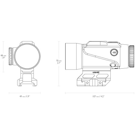 Приціл призматичний Hawke Prism Sight 6x36 сітка 5,56 BDC Dot