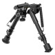 Сошки Buvele Carbon Bipod на антабку (высота 15.2 - 22.9 см) с переходником на Weaver/Picatinny