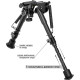 Сошки Buvele Carbon Bipod на антабку (высота 15.2 - 22.9 см) с переходником на Weaver/Picatinny