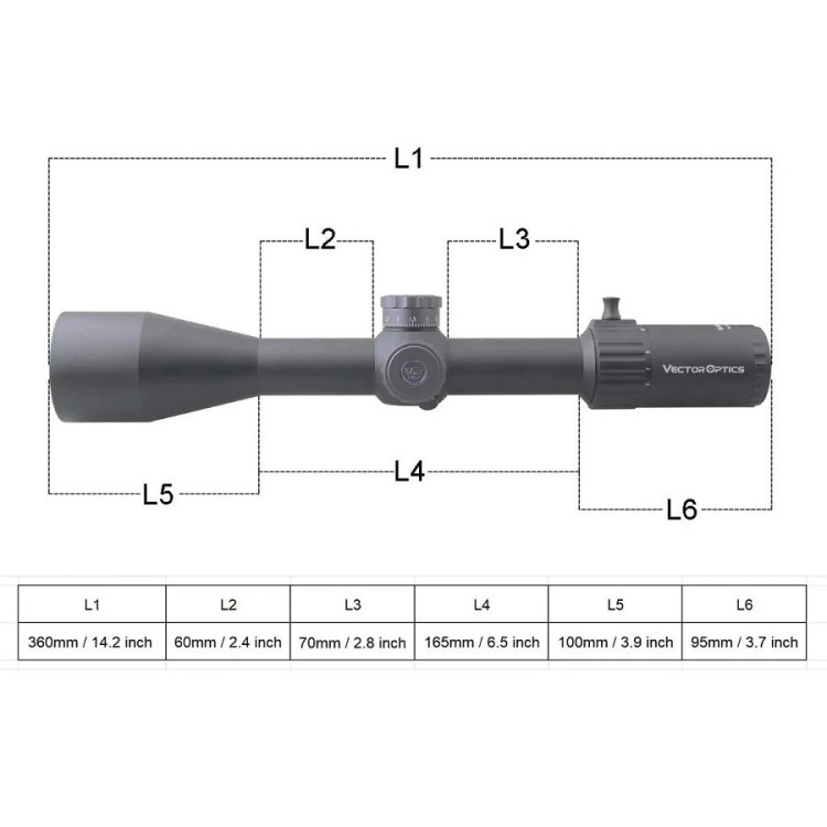 Оптичний приціл Vector Optics Marksman 6-24x50 FFP (SCFF-26)