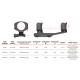 Крепление-моноблок Warne X-Skeleton Mount. d - 30 мм. Ultra High. Weaver/Picatinny. Синий