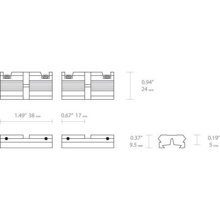 Адаптер роздільний Hawke Adaptor Base 11 мм - Weaver