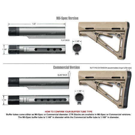 Приклад Magpul CTR Carbine Stock (Сommercial Spec) - чорний