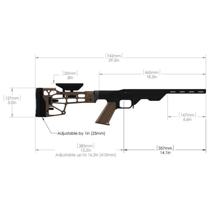 Шасі MDT LSS для Savage SA (10/11/12/16) FDE