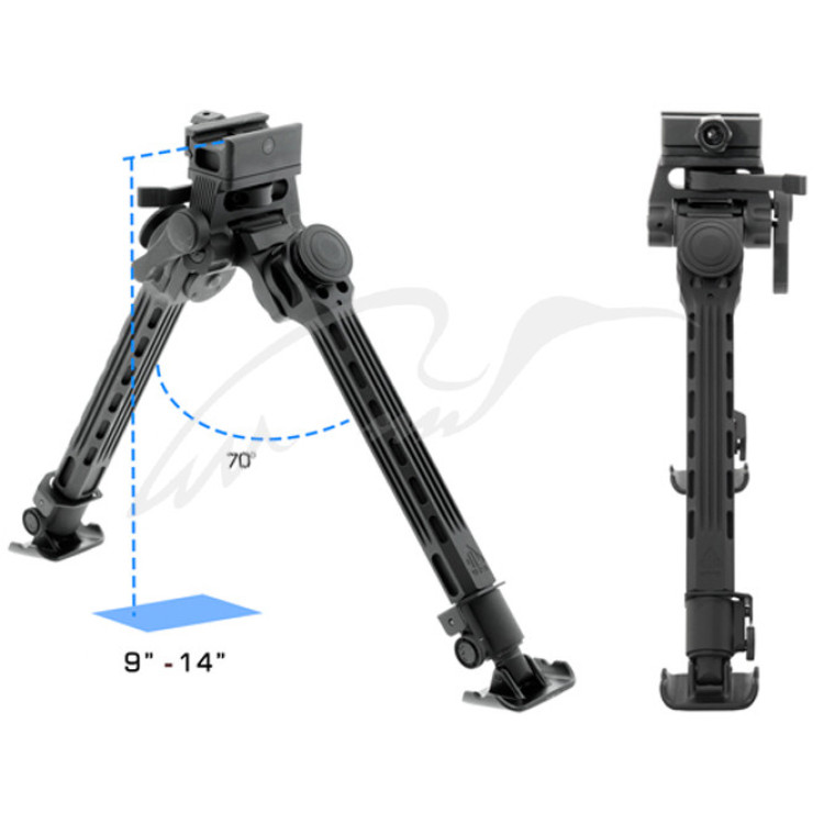 Сошки Leapers  UTG Big Bore Full Stability. 23-35,5 см. Picatinny