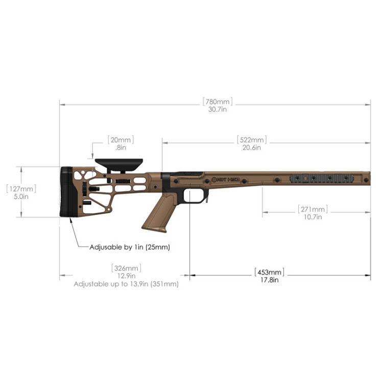 Ложе MDT HS3 для Tikka T3 SA Black