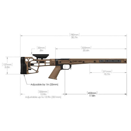 Ложе MDT HS3 для карабінів Savage LA (110/111/112/116) Black