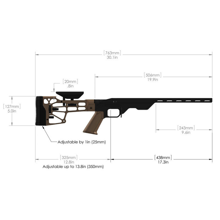 Шасси MDT LSS-XL для Remington 700 LA Black