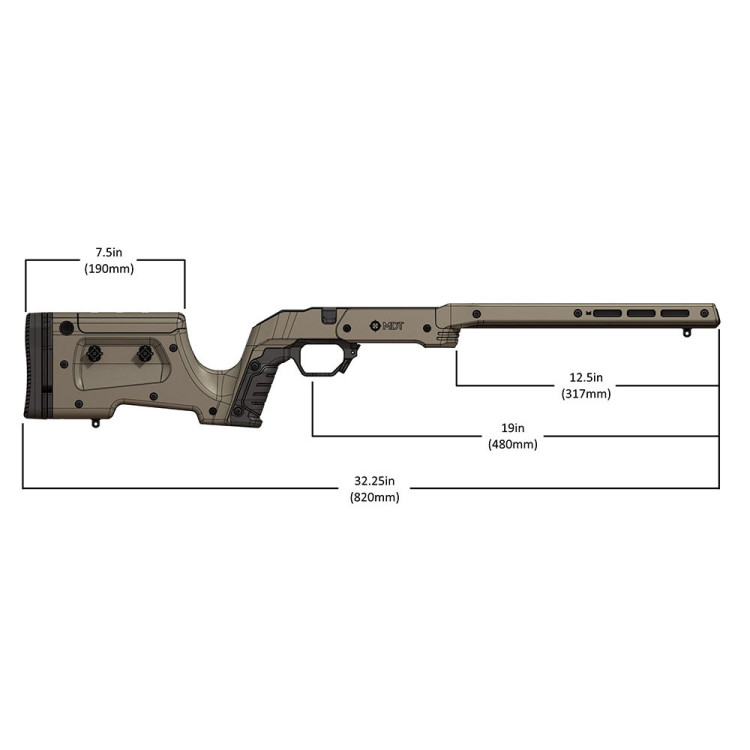 Ложе MDT XRS для Ruger American SA. Black