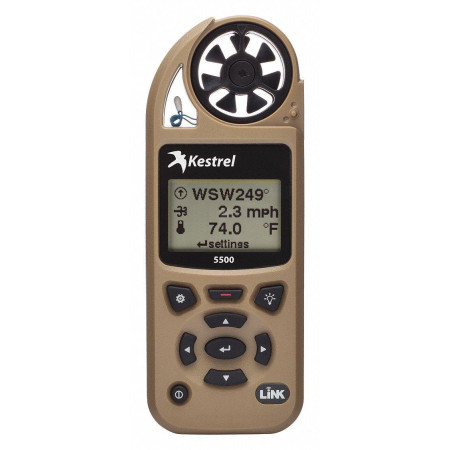 Метеостанция Kestrel 5500 Weather Meter Bluetooth. Цвет - Песочный. В комплекте флюгер и чехол