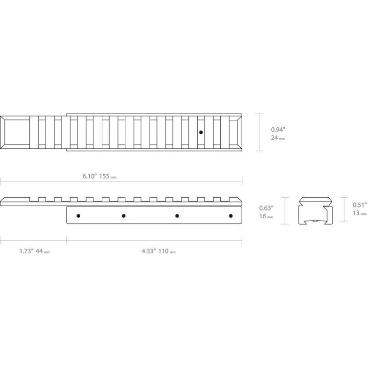 Адаптер Hawke Adaptor Base 11 мм - Weaver/Picatinny