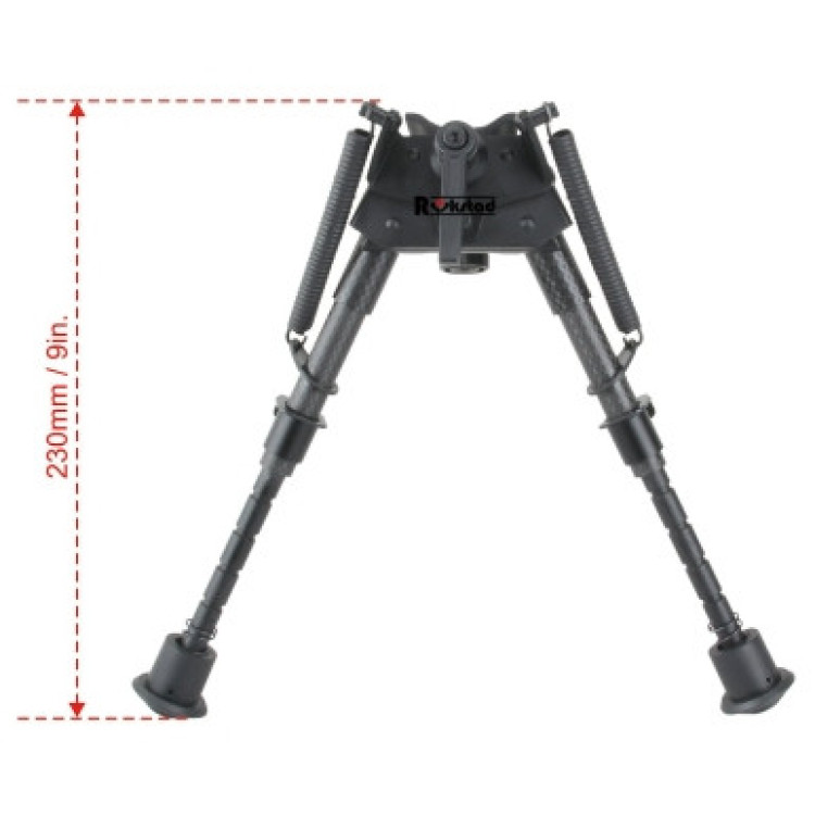 Сошки Vector Optics 6"-9" на антабку. Карбоновое волокно, подпружиненные