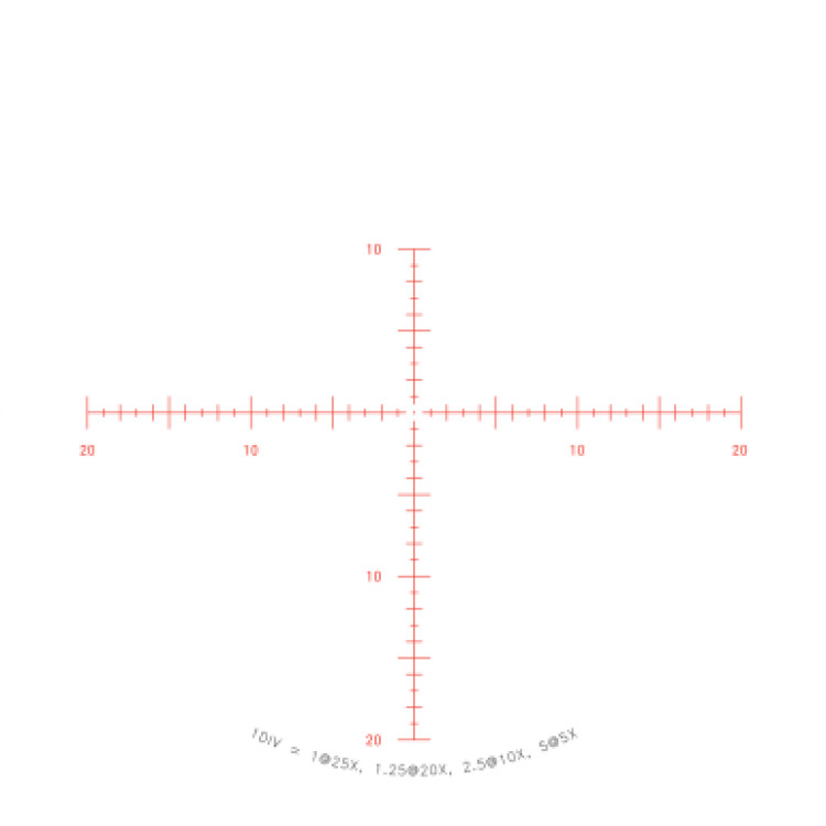 Прицел оптический TRIJICON Tenmile HX 5-25x50 MOA Crosshair SFP Red