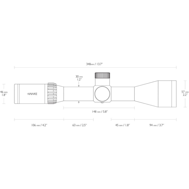 Прицел оптический Hawke Airmax Compact 6-24x50 SF сетка AMX с подсветкой