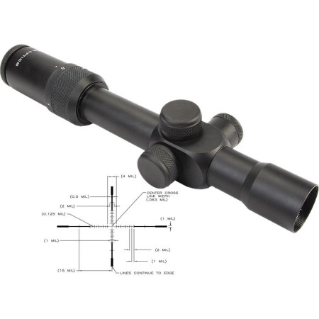 Приціл U. S. Optics SR-8C 1-8x27 F1 марка 8C з підсвічуванням. МРАД