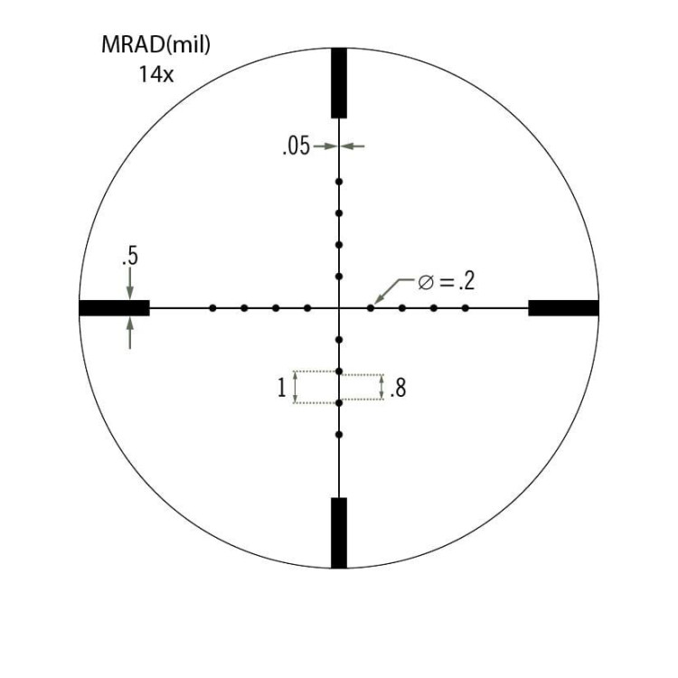 Прицел Vortex Viper 6,5-20x50 сетка Mil Dot