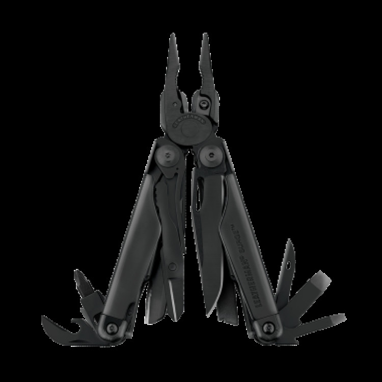 Мультиинструмент LEATHERMAN Surge BLACK, синтетический чехол, картонная коробка