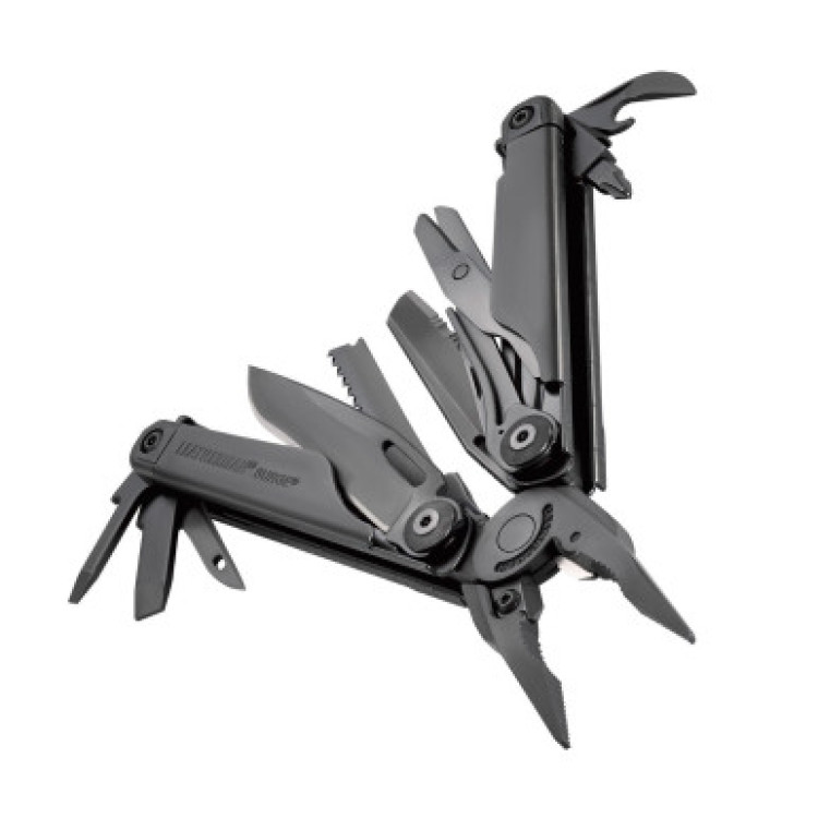 Мультиинструмент LEATHERMAN Surge BLACK, синтетический чехол, картонная коробка