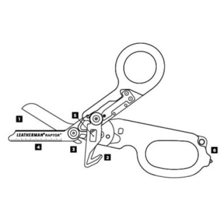 Ножницы LEATHERMAN Raptor Rescue, черные, чехол MOLLE