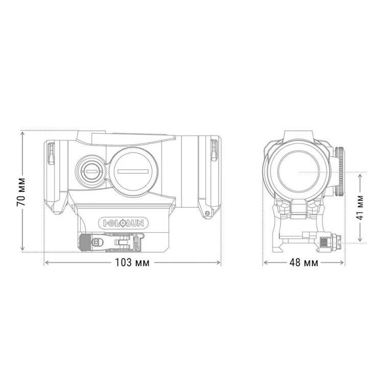 Коліматорний приціл HOLOSUN HE530G-GR