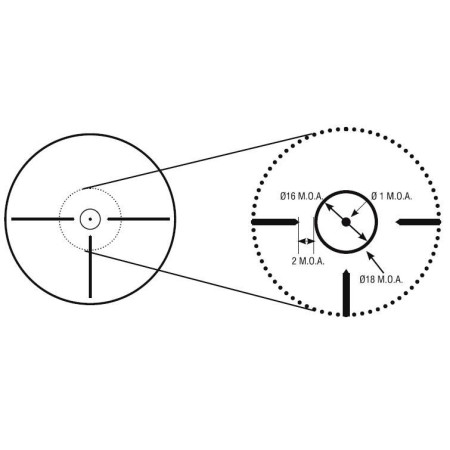 Оптичний приціл KONUS KONUSPRO M-30 1-4x24 Circle Dot IR