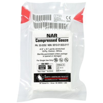 Бинт для тампонады NAR Compressed Gauze 30-0052/NAR Compressed Gauze 30-0052